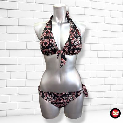 **HOY** Bikini TEZENIS color Negro, blanco y rojo Talla M