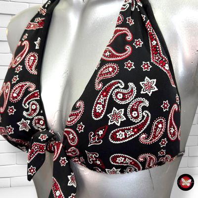 **HOY** Bikini TEZENIS color Negro, blanco y rojo Talla M