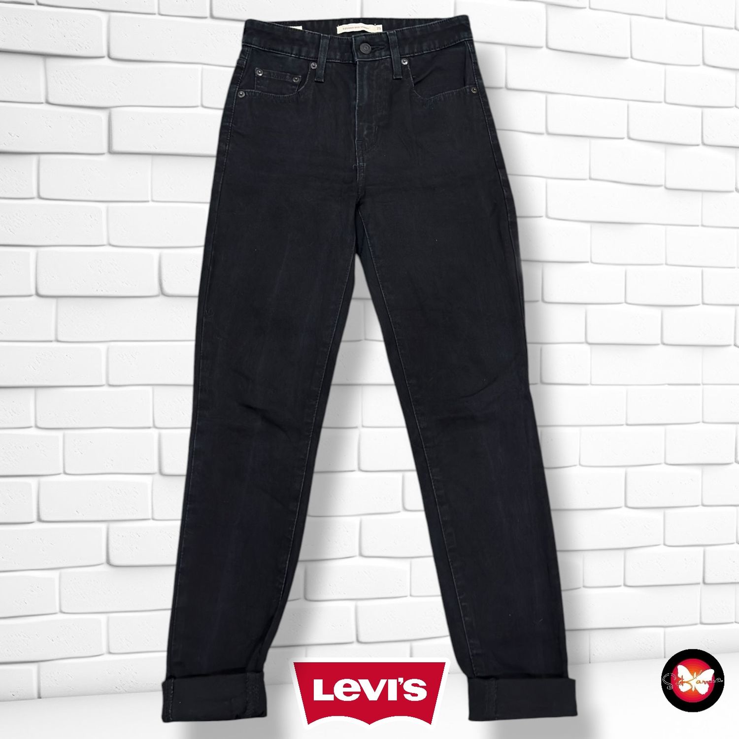 Pantalón 721 HIGH RISE SKINNY LEVI’S color Negro vaquero Talla XS (W25)
