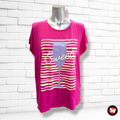 **HOY** Camiseta de manga corta VERO MODA color Fucsia Talla M (grande)