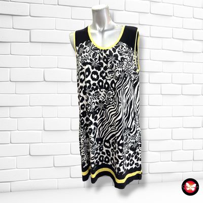 **HOY** Camiseta de tirantes BONITA color Negro, blanco y amarillo Talla L