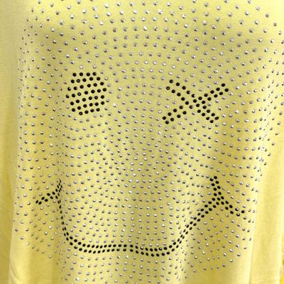 **HOY** Camiseta de manga corta “SMILE" JANINA color Amarillo Talla 44 (grande)