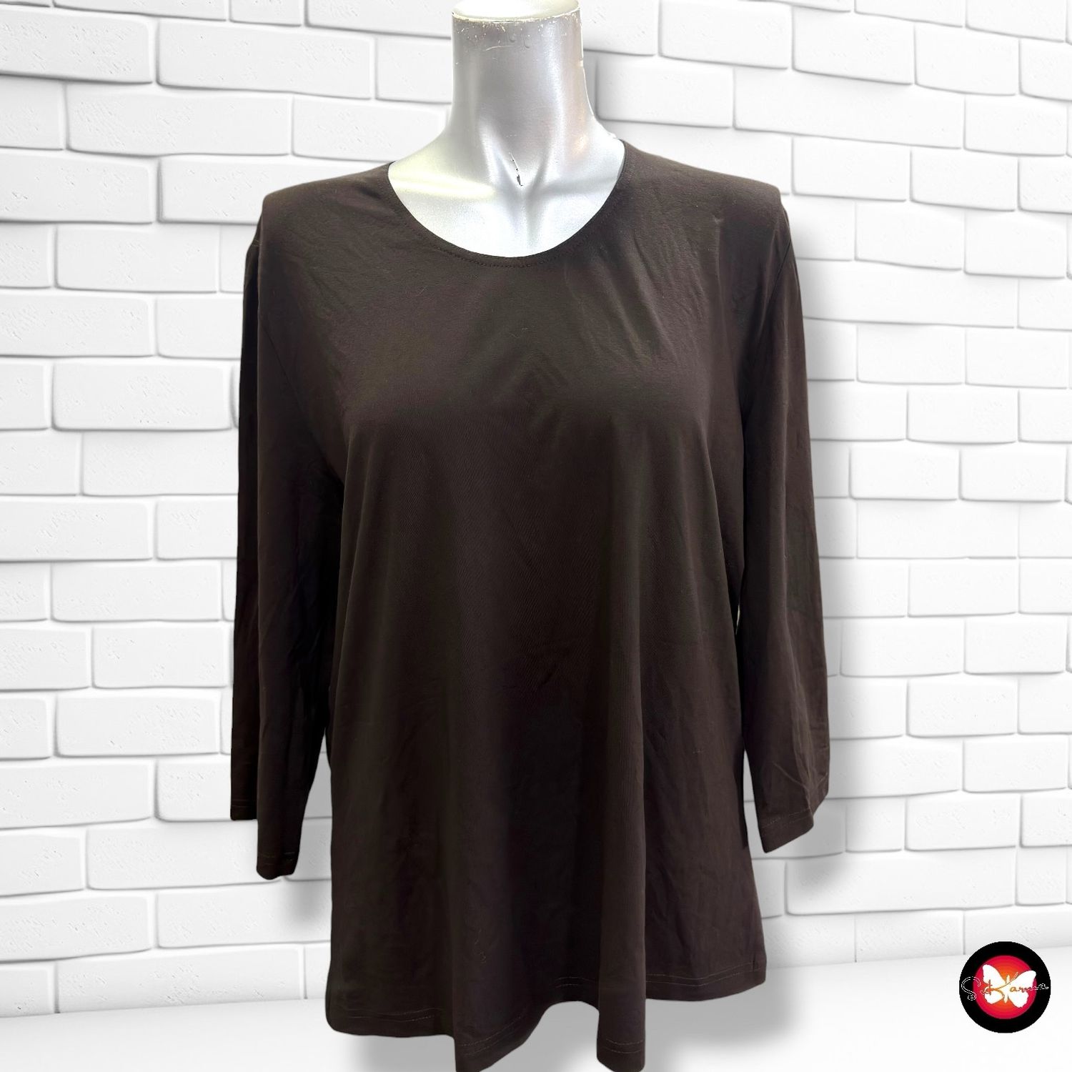 Camiseta de media manga BASLER color Marrón Talla 44