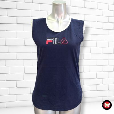Camiseta de tirantes FILA color Azul marino y blanco Talla S