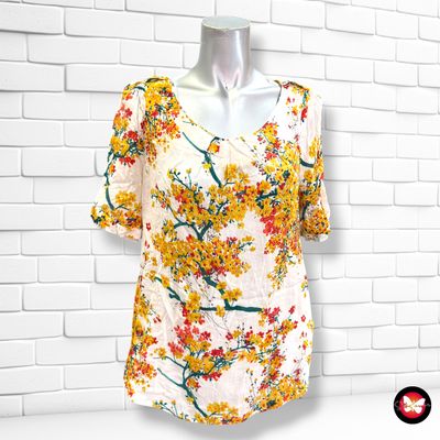 **HOY** Blusa de florecitas MASSIMO DUTTI color Varios Talla M (pequeña)