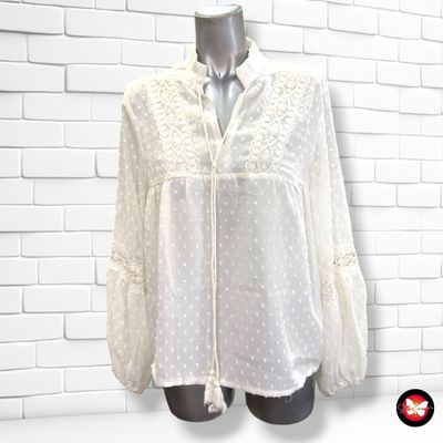 **HOY** Blusa estilo romántico SHEIN color Blanco Talla S