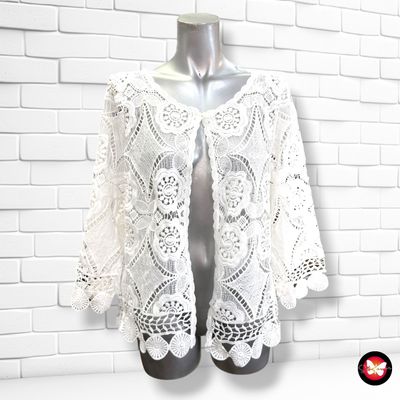 **HOY** Chaqueta de encaje  color Blanco Talla ÚNICA