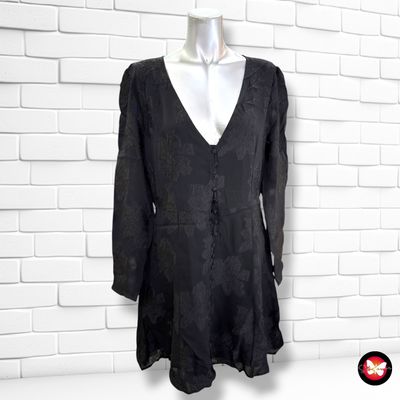 **HOY** Vestido de manga larga H&amp;M color Negro Talla 42