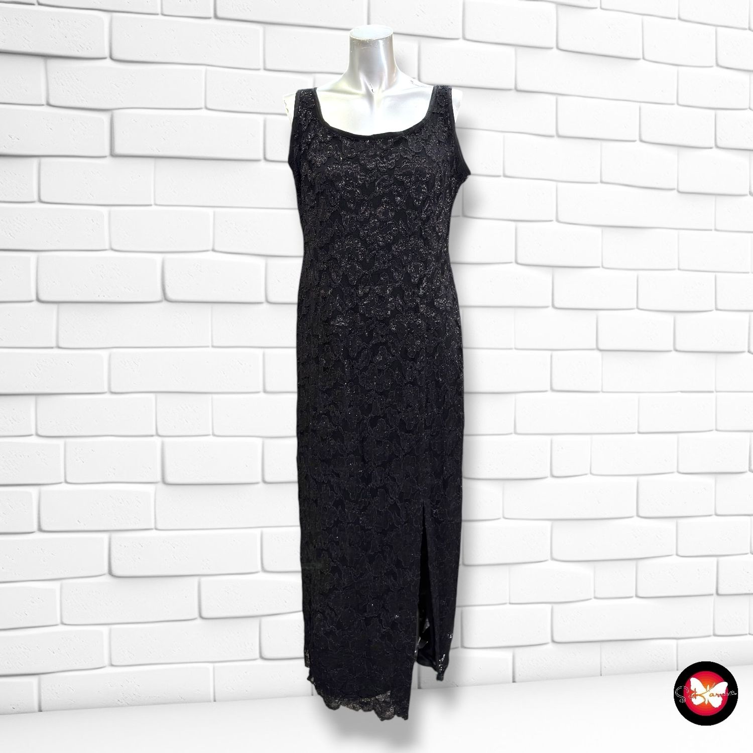 Vestido largo de fiesta CHOU CHOU color Negro Talla 44