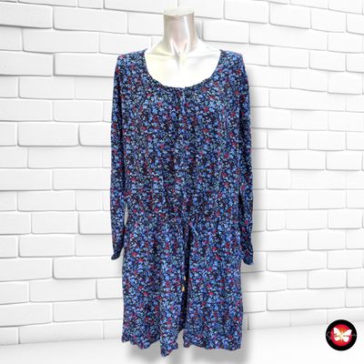 **HOY** Vestido de florecitas  color Azul y varios Talla 48