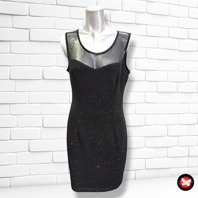 **HOY** Vestido de noche con transparencias JANINA color Negro Talla 38