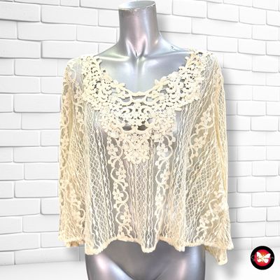 **HOY** Blusa de encaje HOLLISTER color Crema Talla L