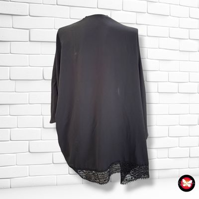 **HOY** Kimono con encaje ESMARA color Negro Talla 44/46