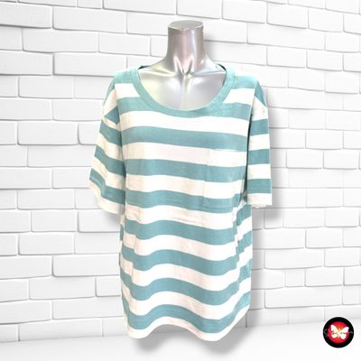 **HOY** Camiseta de media manga de rayas MARC O’POLO color Hueso y menta Talla XXL