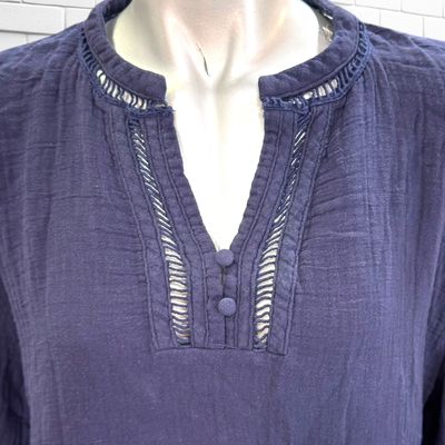 **HOY** Blusa de media manga ZARA color Azul marino Talla L