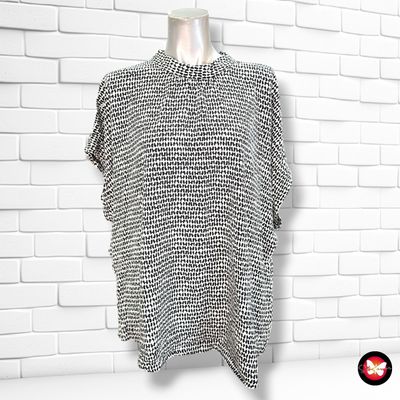 **HOY** Blusa de manga corta LASCANA color Blanco y negro Talla XXL