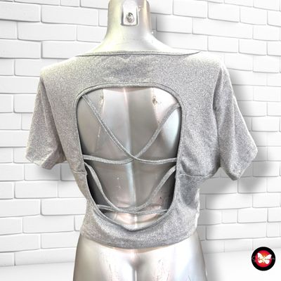 **HOY** Camiseta deportiva cropped  color Gris Talla XL