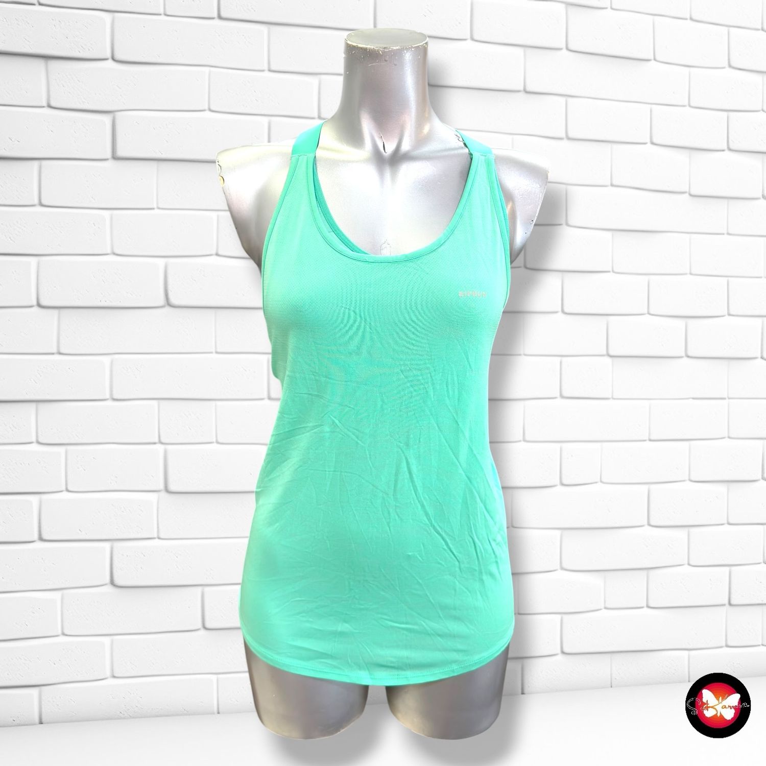 Camiseta deportiva con top KIPRUM color Verde Talla XS