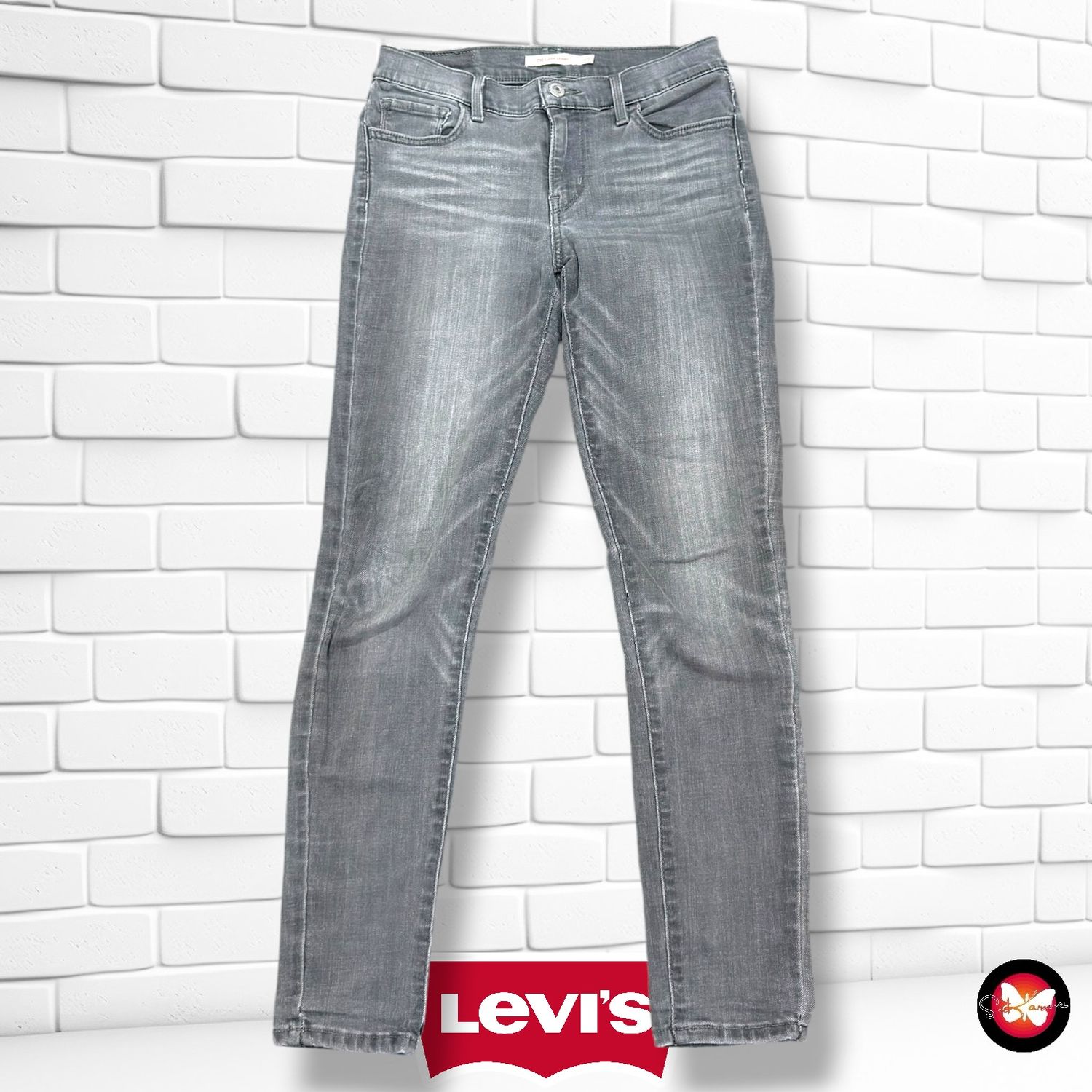 Pantalón 710 SUPER SKINNY LEVI’S color Gris vaquero Talla S (W26)
