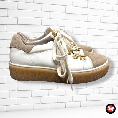**HOY** Zapatillas de piel EINE color Blanco y camel Talla Calzado 36