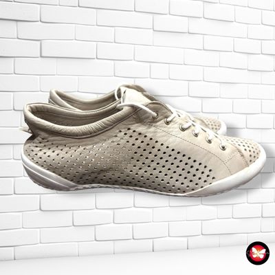 **HOY** Zapatillas de piel caladitas ANDREA CONTI color Taupe Talla Calzado 40