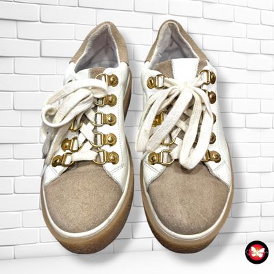 **HOY** Zapatillas de piel EINE color Blanco y camel Talla Calzado 36
