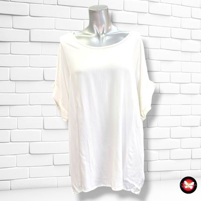 **HOY** Blusa de manga corta  color Blanco Talla ÚNICA