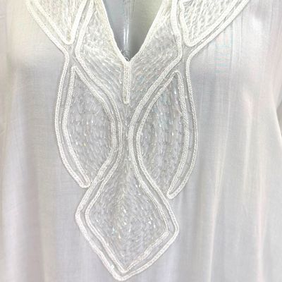**HOY** Vestido túnica playera  color Blanco Talla ÚNICA