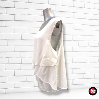 **HOY** Blusa sin mangas con capas VIERZIG GRAD color Blanco Talla XL