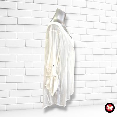 **HOY** Blusa de media manga UNIT color Blanco Talla XL