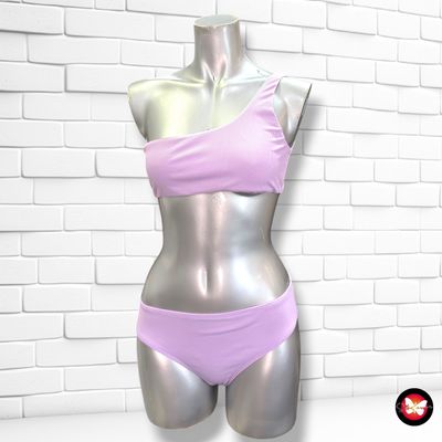 Bikini asimétrico SHEIN color Lila Talla 12-13 AÑOS