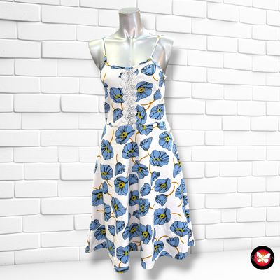 Vestido de tirantes color Blanco y celeste Talla S
