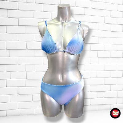 Bikini reversible color Azul, lila y blanco Talla 13-14 AÑOS
