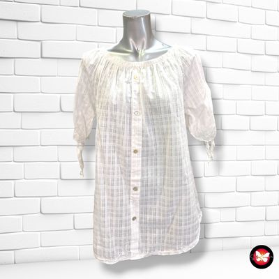 **HOY** Blusa escote barco color Blanco Talla ÚNICA