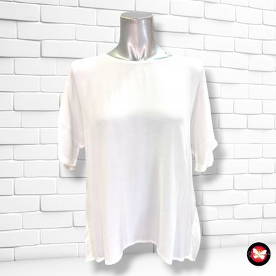 **HOY** Blusa con espalda traslucída color Blanco Talla ÚNICA