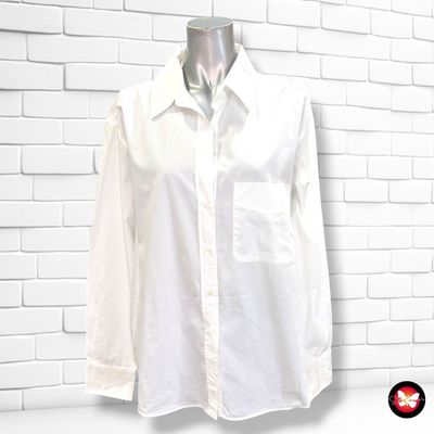 **HOY** Camisa de manga larga ZARA color Blanco Talla L (grande)
