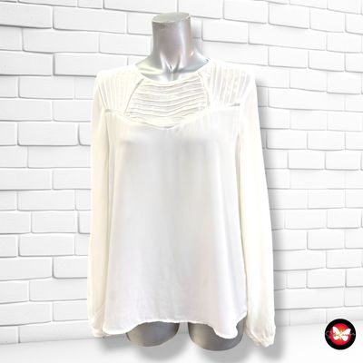 **HOY** Blusa de manga larga traslúcida TINTORETTO color Blanco roto Talla 40