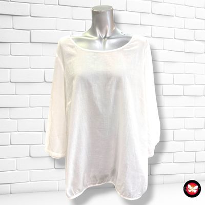 **HOY** Blusa de media manga OPUS color Blanco Talla 44
