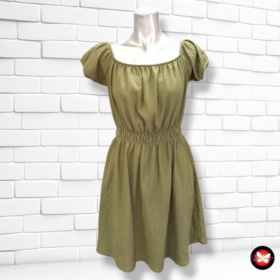 **HOY** Vestido escote barco CLOCKHOUSE color Verde oliva Talla L