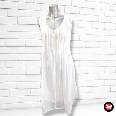 **HOY** Vestido playero sin mangas color Blanco Talla ÚNICA
