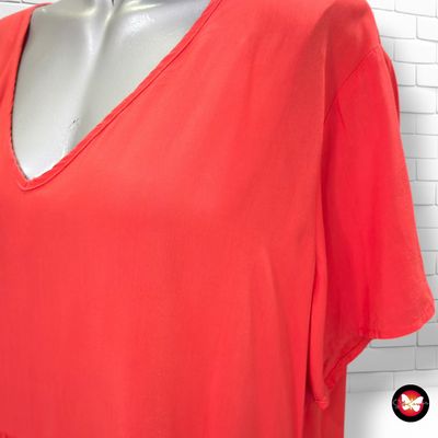 **HOY** Vestido largo de manga corta ZANZEA color Rojo Talla XL