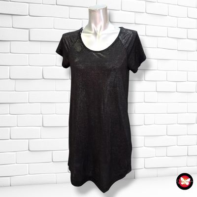 **HOY** Vestido de manga corta con brillo H&M color Negro Talla XS