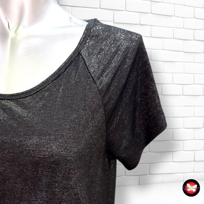 **HOY** Vestido de manga corta con brillo H&M color Negro Talla XS