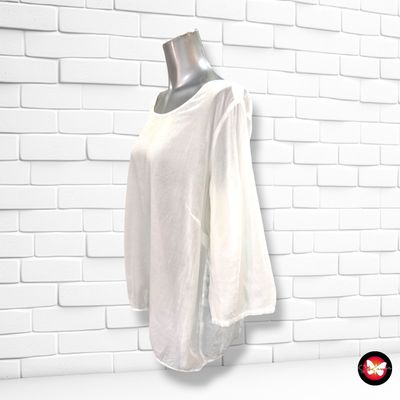 **HOY** Blusa de media manga OPUS color Blanco Talla 44