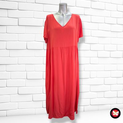 **HOY** Vestido largo de manga corta ZANZEA color Rojo Talla XL