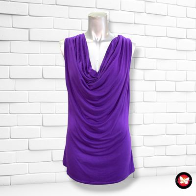 **HOY** Camiseta con escote drapeado NALÚA color Violeta Talla ÚNICA