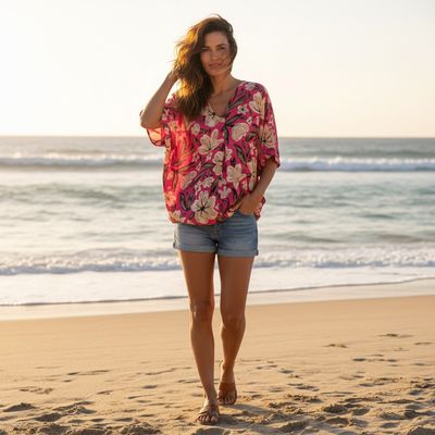 **HOY** Blusa de manga corta PUNTO ROMA color Varios Talla M (grande)