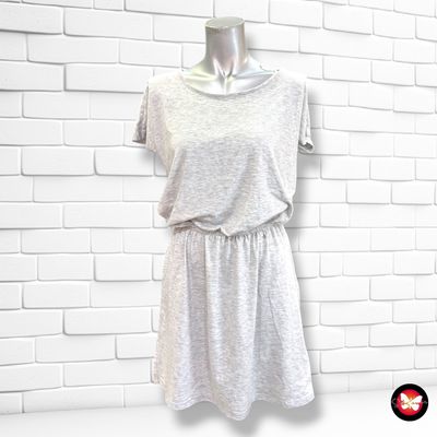 **HOY** Vestido de algodón básico de manga corta JANINA color Gris Talla 36