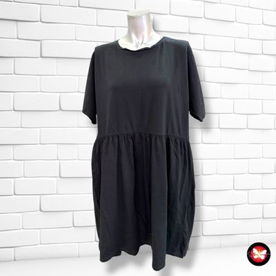**HOY** Vestido de algodón básico de manga corta NOISY MAY color Negro Talla M (grande)