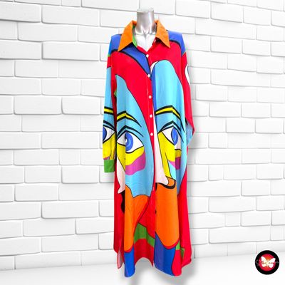 **HOY** Vestido largo camisero color Varios Talla XL